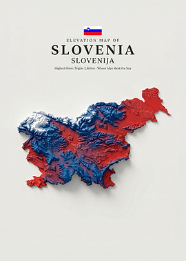 Elevation Map of Slovenia
