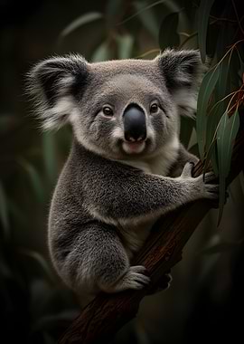 Close-up of a Koala on a branch