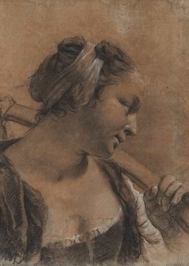 Drawing of a Woman with a Headband