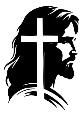 Jesus Christ with Cross Silhouette