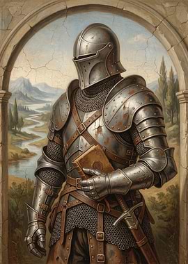 Knight Holding a Book