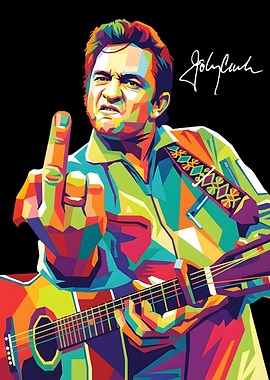 Johnny Cash Pop Art Portrait