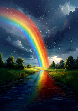 Rainy Day Rainbow Stream