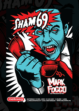 Sham 69 Mark Foggo Concert Poster