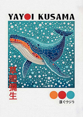 Yayoi Kusama Whale Art