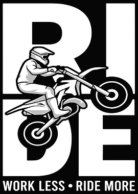 Motocross Rider with 'Ride' Text