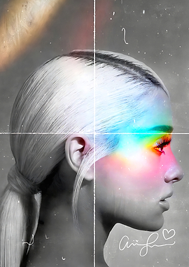 Ariana Grande Rainbow Portrait