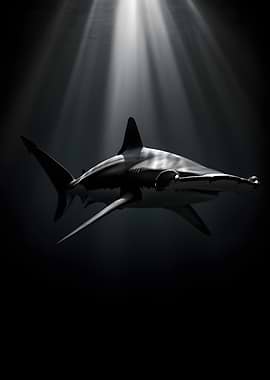 Hammerhead Shark in Deep Water