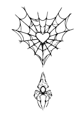 Spiderweb Heart and Spider