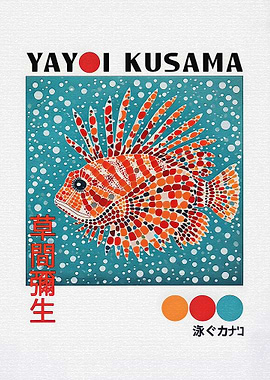 Yayoi Kusama Lionfish Art