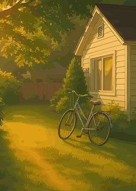 Nostalgia in the yard in the afternoon