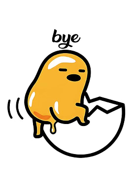 Gudetama Saying Goodbye