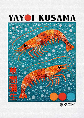 Yayoi Kusama Shrimp Art
