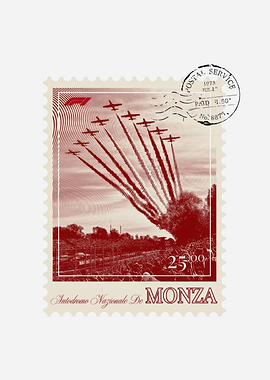 Monza Autodromo Air Show Stamp