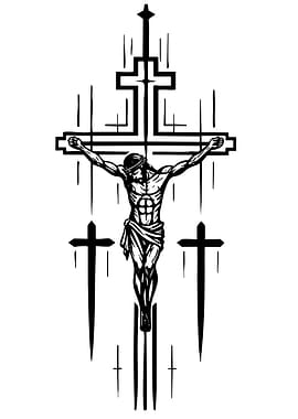 Jesus Christ Crucifixion Tattoo Design