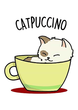 Cute Cat in a Cup