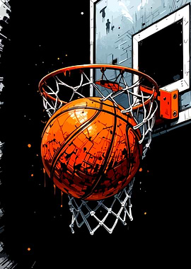 Basketball Hoop and Ball