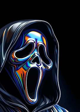 Scream Mask with Holographic Finish