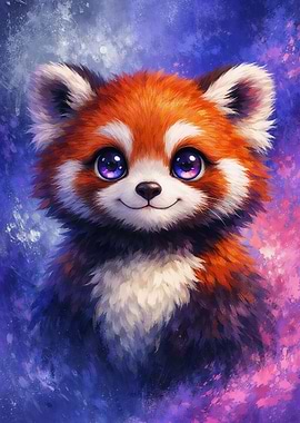 Cute Red Panda Portrait