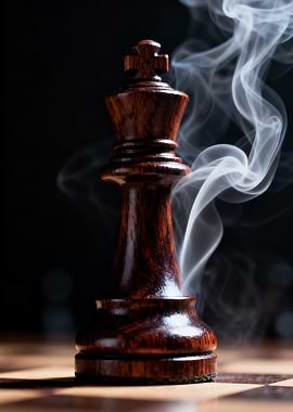 Chess King with Smoke
