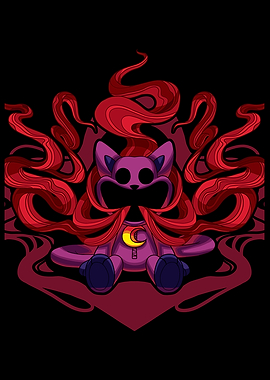 Creepy Plush Toy with Red Smoke