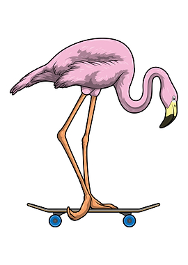 Flamingo Skater Skateboard