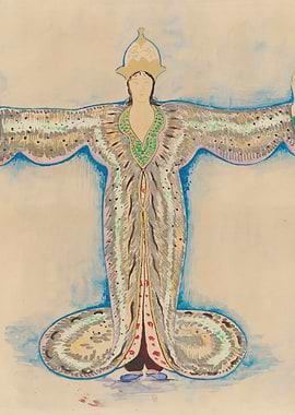 Costume design for a regal figure