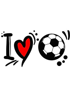 I Love Soccer Heart