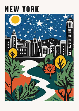 New York City Skyline at Night