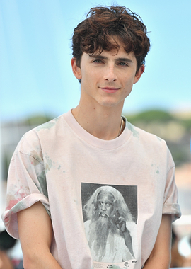 Timothée Chalamet in Graphic T-shirt