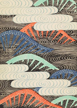 Japanese Wave and Cloud Pattern