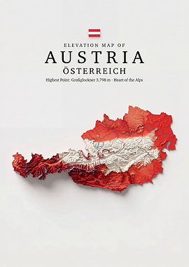 Elevation Map of Austria