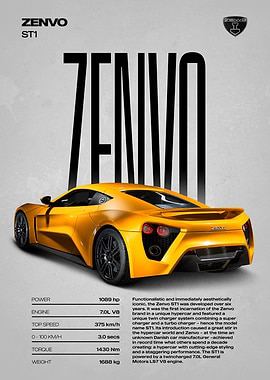 Zenvo ST1 Car Poster