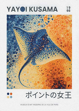 Yayoi Kusama Stingray Artwork