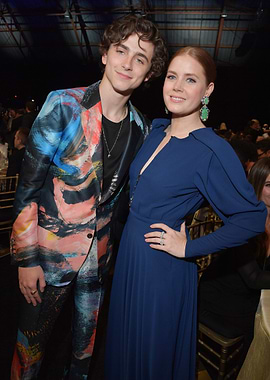Timothée Chalamet and Amy Adams