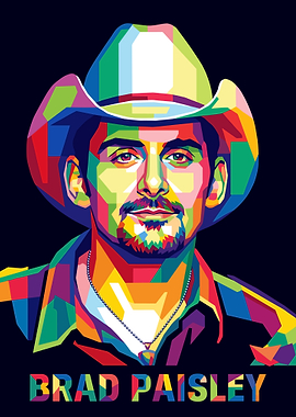 Brad Paisley Pop Art Portrait