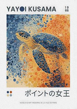 Yayoi Kusama Turtle Artwork