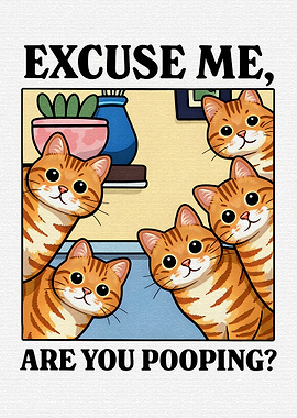 Cats Asking 'Are You Pooping?'