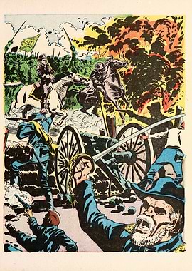 Civil War Battle Scene