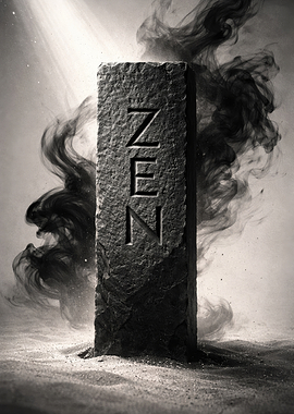 Zen Stone with Smoke