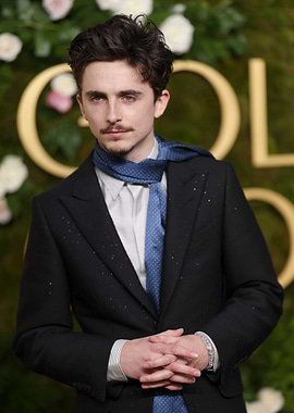 Timothée Chalamet at Golden Globes