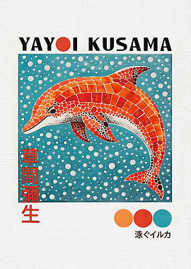 Yayoi Kusama Dolphin Art