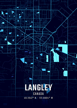 Langley Canada Midnight City Map