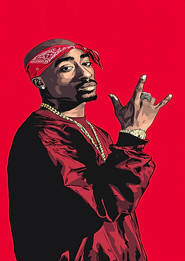 Tupac Shakur illustration