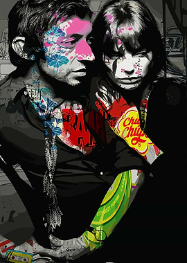 Couple with Pop Art Elements