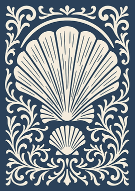 Scallop Shell Floral Design