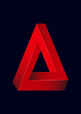 Impossible Triangle Optical Illusion