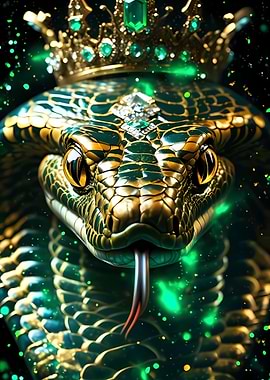 King Cobra with Emerald Crown