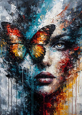 Butterfly Wings of Emotion A Portrait of Transformation and Color