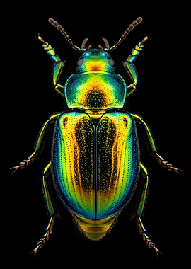 Iridescent Beetle Macro Shot